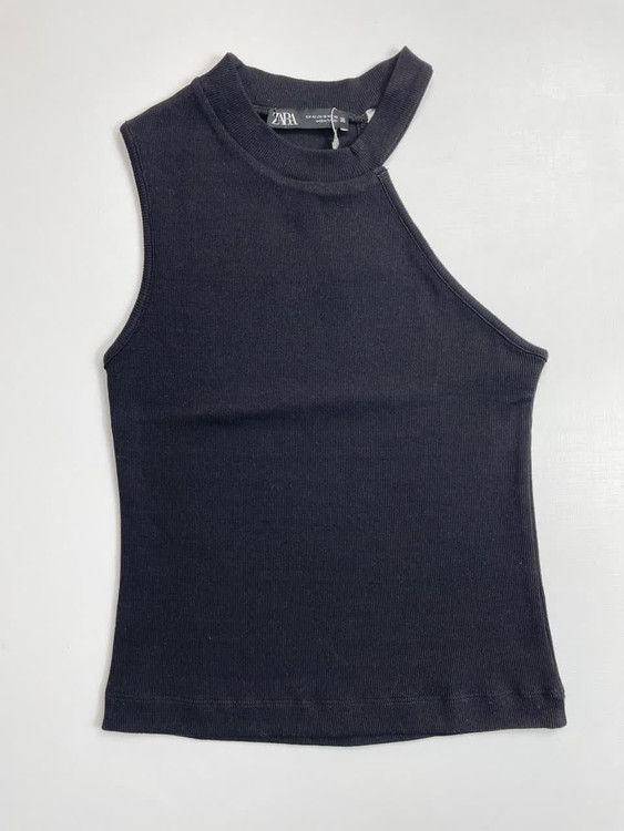 کراپ رکابی زنانه نخی زارا – مدل ساده