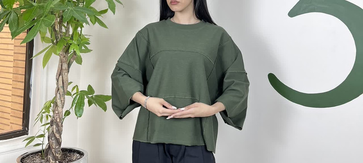 تیشرت جلو دوخط ZARA