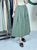 دامن کاغذی زنانه کمرکشی مدل گرهدار – جنس خنک و سبک تابستانی