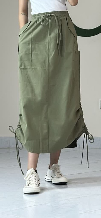 دامن کتان کاغذی قد 80