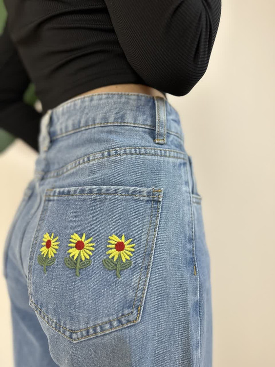 شلوار جین بگ زنانه با تنخور راحت