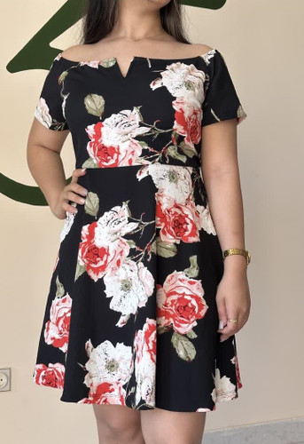 پیراهن یقه قایقی shein شین