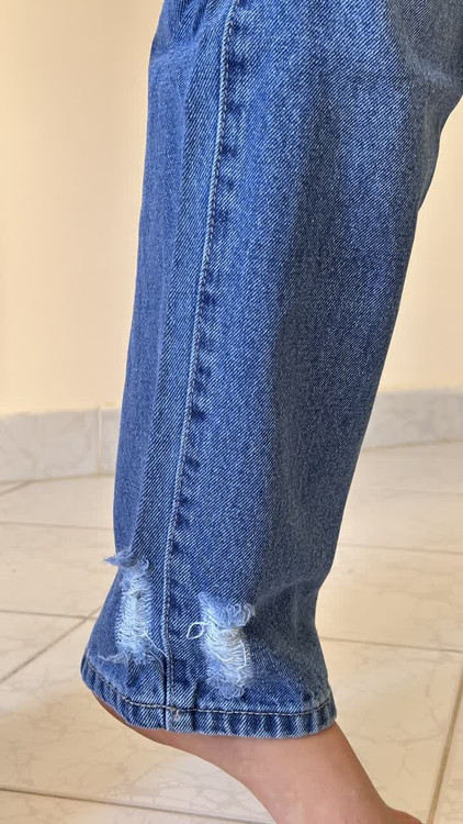 شلوار جین بوی فرند زاپ دار Shein شین