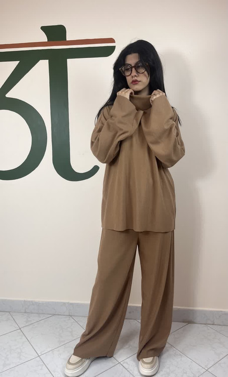 ست پاییزی شلوار بگ زنانه (دخترانه)