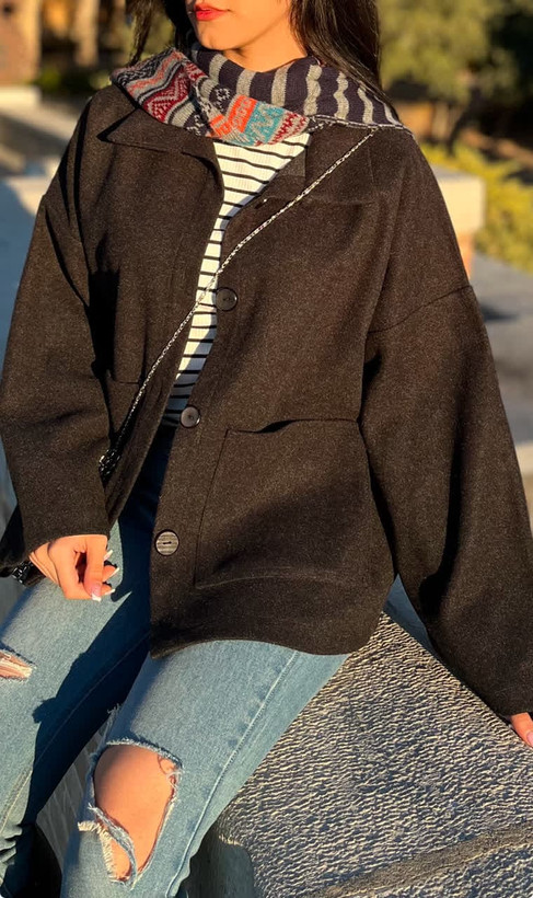 بامبر جکت مشکی زنانه مناسب پاییز و زمستان