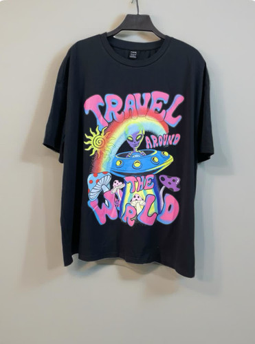 تیشرت مشکی طرح فضایی Travel – مدل یونیورس