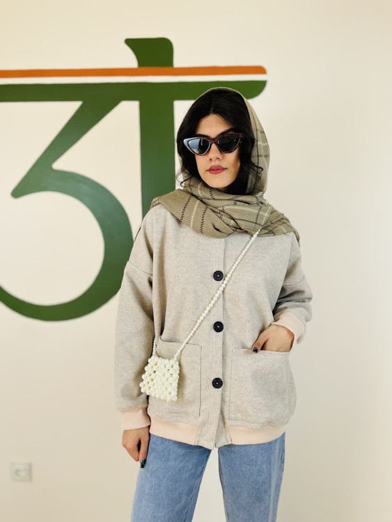 بامبر جکت کرم زنانه مناسب پاییز و زمستان