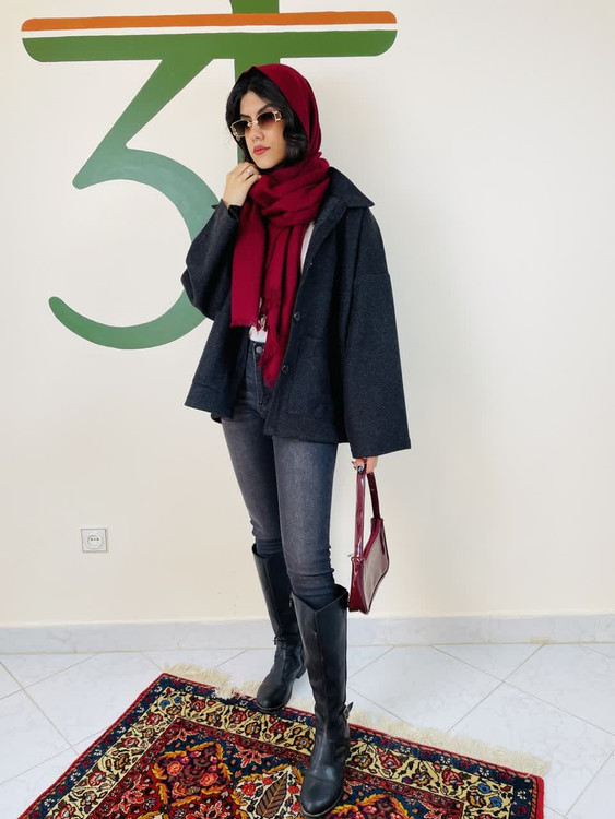 بامبر جکت مشکی زنانه مناسب پاییز و زمستان