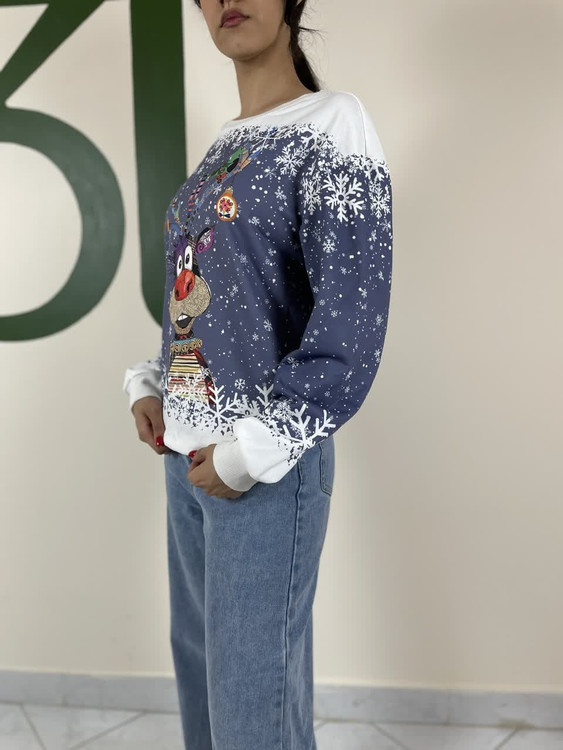 دورس زمستانی طرح گوزن کریسمسی زنانه