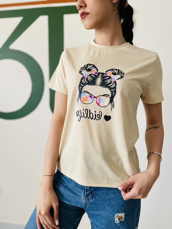 تیشرت زنانه طرحدار شین