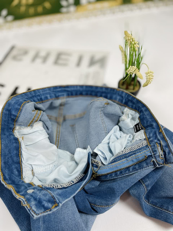 شلوار جین جذب زنانه زاپدار آبی | مدل اسپرت و راحت با فیت عالی