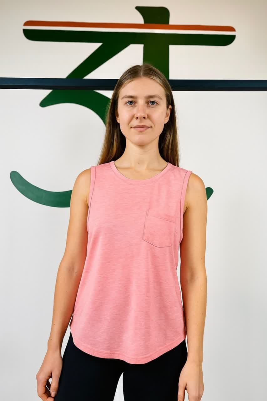 تاپ زنانه آستین حلقه‌ای | رنگ صورتی  | سبک تابستانی و خنک