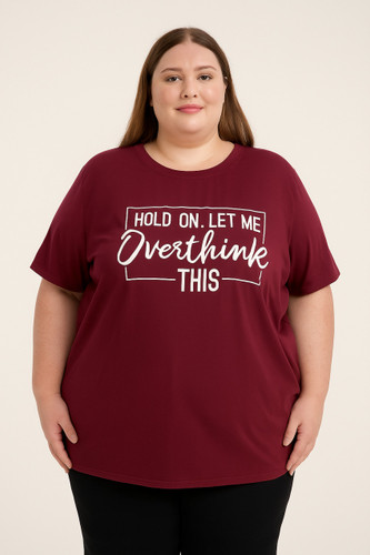 تیشرت زنانه 4XL با طرح Overthink | مدل راحت و شیک