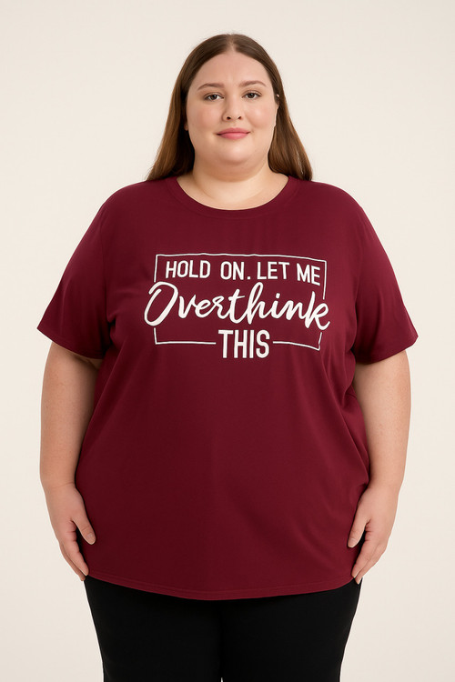 تیشرت زنانه 4XL با طرح Overthink | مدل راحت و شیک