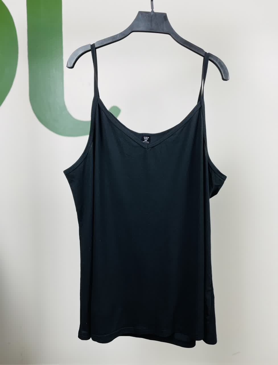 تاپ دو بندی مشکی زنانه یقه V برند شین | جنس پلی‌استر