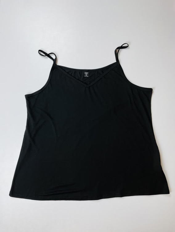 تاپ دو بندی مشکی زنانه یقه V برند شین | جنس پلیاستر