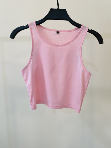 تاپ نیم تنه زنانه صورتی ساده برند Shein | مناسب تابستان