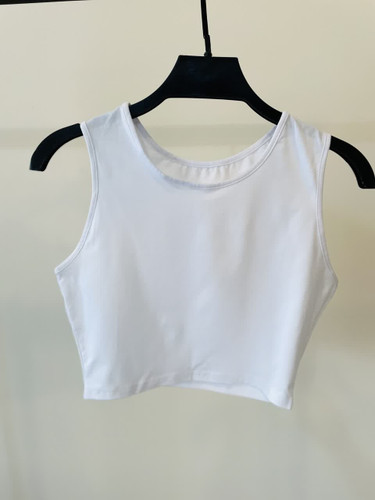 تاپ نیم تنه زنانه سفید ساده برند Shein | مناسب تابستان