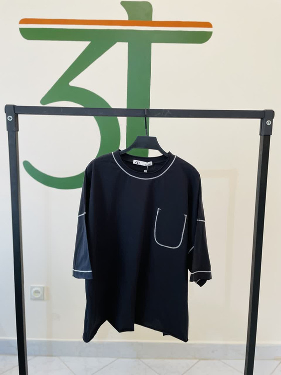 تیشرت اورسایز زنانه زارا با طراحی مینیمال | رنگبندی متنوع و استایل روزمره