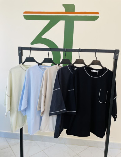 تیشرت اورسایز زنانه زارا با طراحی مینیمال | رنگبندی متنوع و استایل روزمره