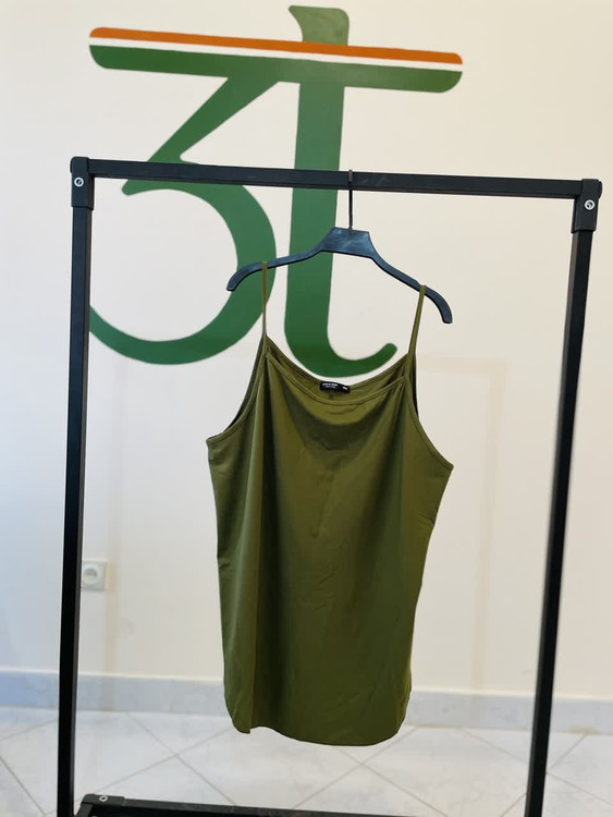 تاپ زنانه دوبندی ساده | سبک تابستانی خنک | رنگ لباس سبز حنایی