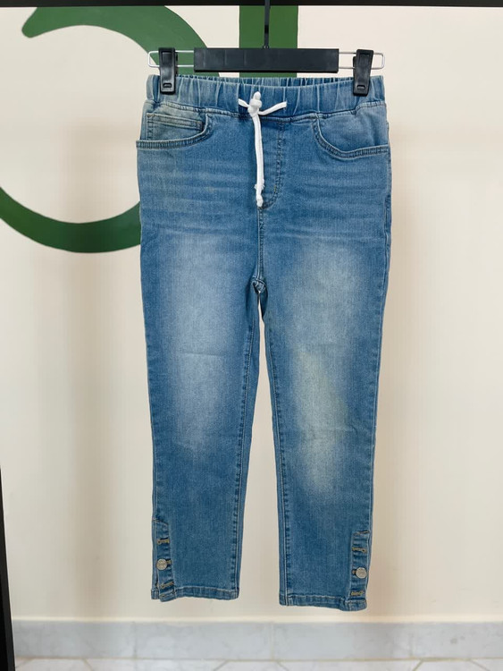 شلوار جین زنانه کمر کشی، مدل اسلش راحتی | سبک کژوال