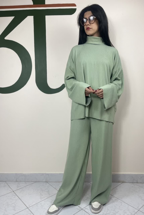 ست پاییزی شلوار بگ زنانه (دخترانه)