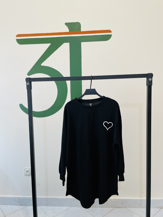 بلوز نخی پاییزی با طرح قلب 🤍