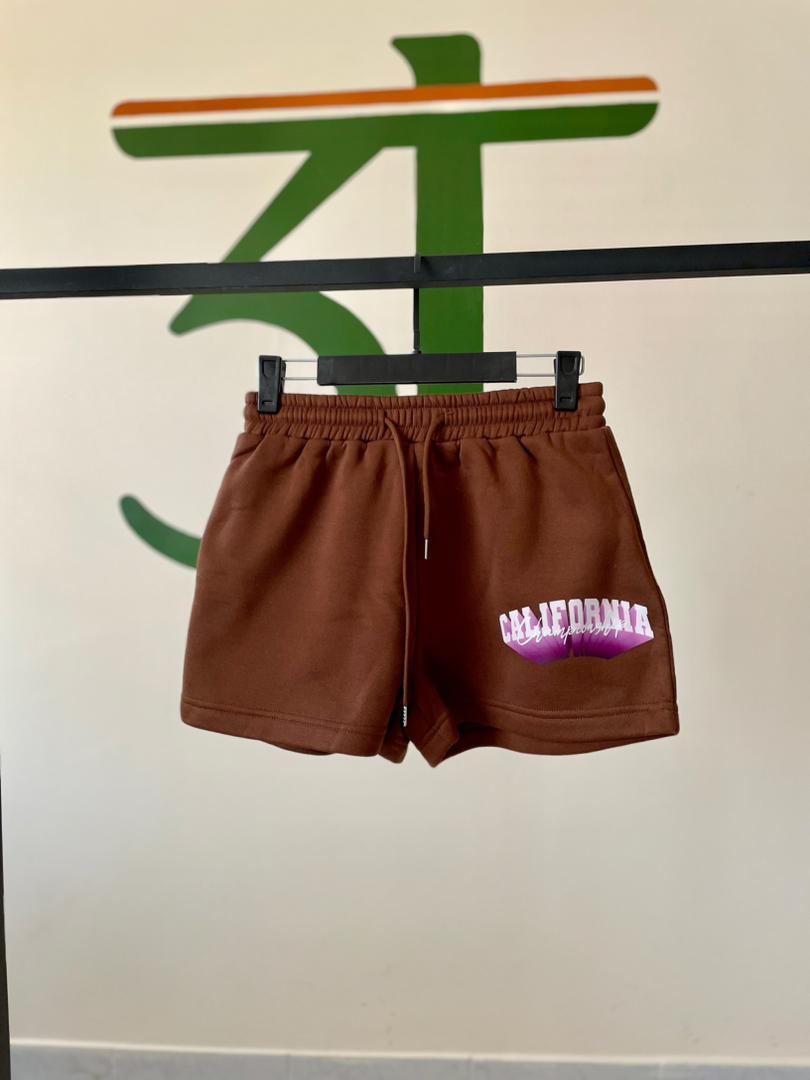 شلوارک زنانه قهوه‌ای طرح California از برند شین