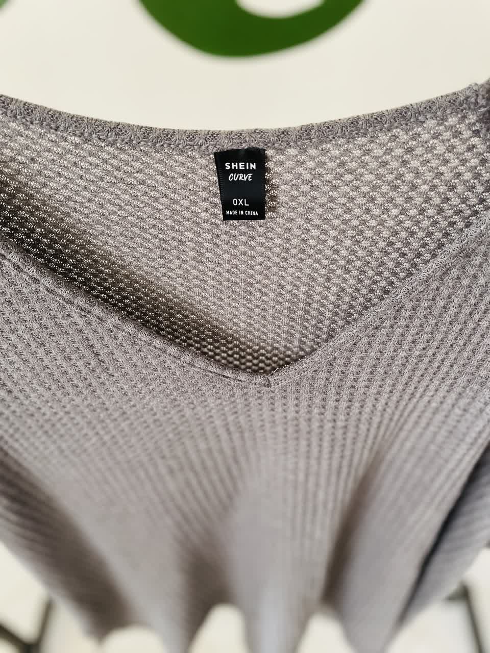 بلوز بافت یقه‌هفت زنانه طوسی برند شین