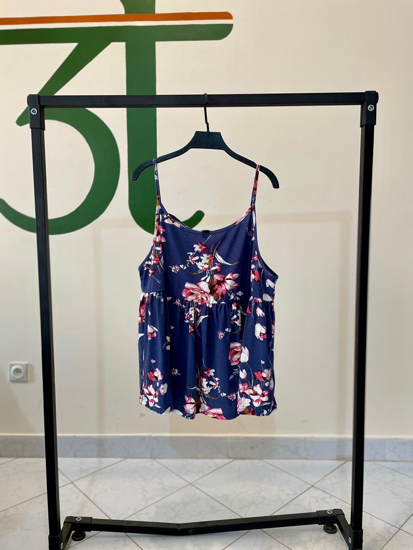 ست بلوز و شلوار زنانه گل‌دار آبی