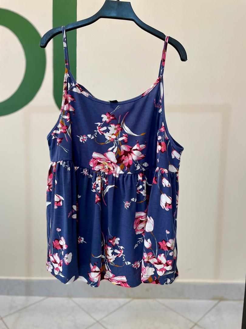 ست بلوز و شلوار زنانه گل‌دار آبی