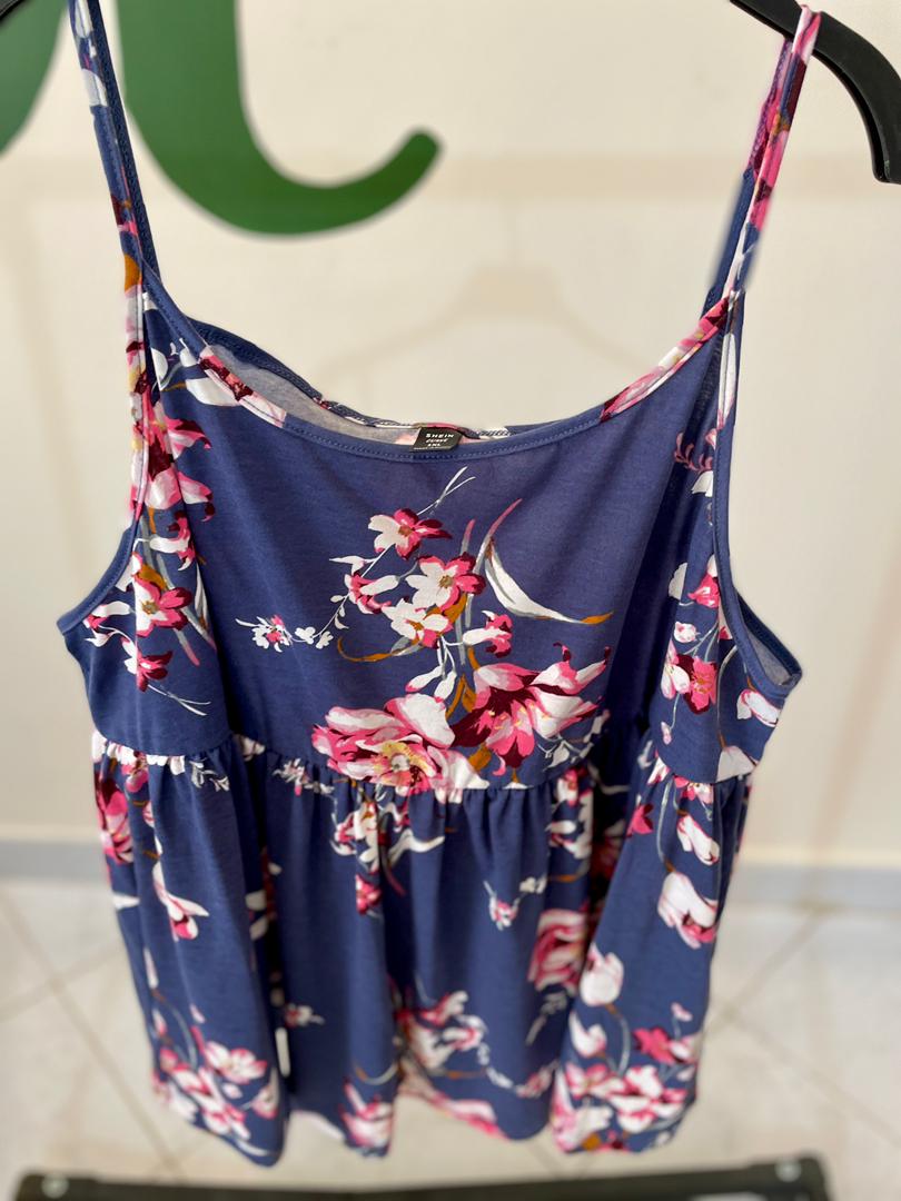 ست بلوز و شلوار زنانه گل‌دار آبی