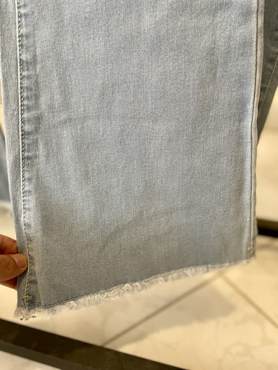 شلوار جین زنانه بوتکات آبی سنگشور بدون جیب