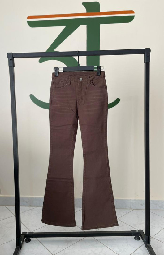 شلوار بوتکات زنانه قهوهای تیره