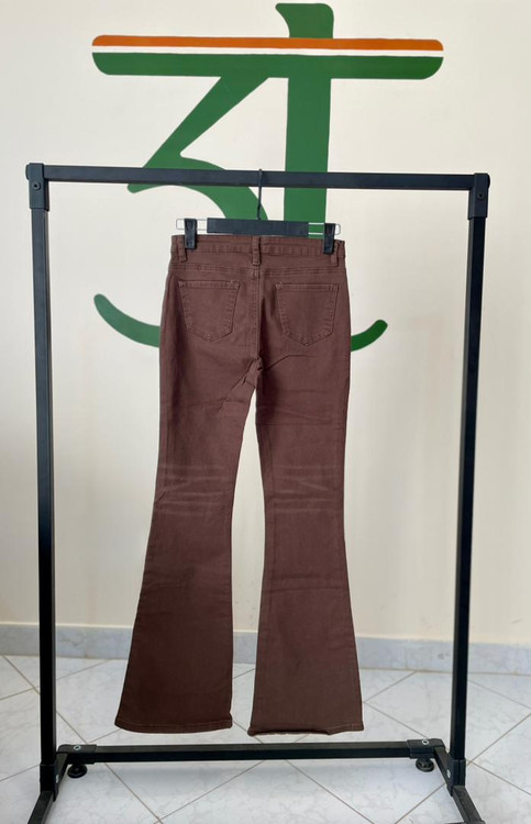 شلوار بوتکات زنانه قهوهای تیره