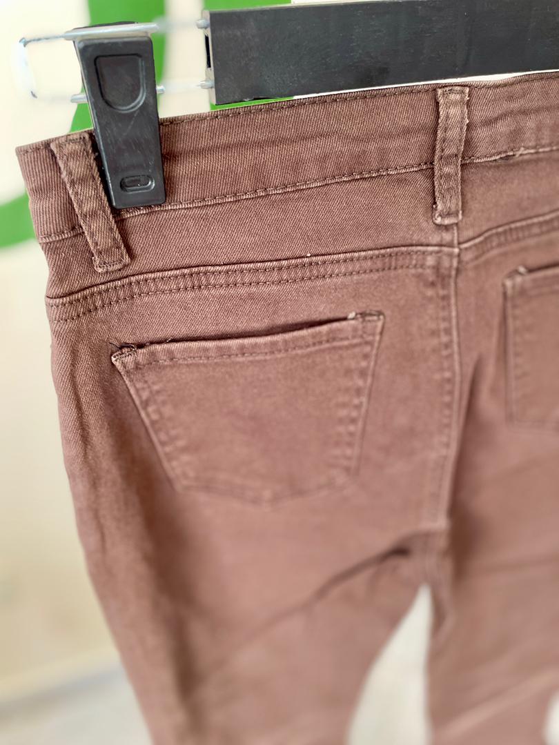 شلوار بوت‌کات زنانه قهوه‌ای تیره