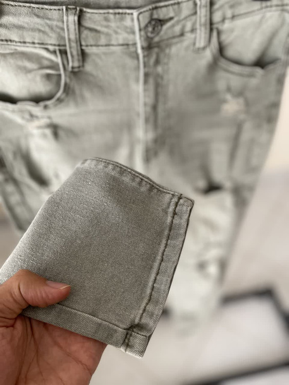 شلوار جین سبزیخی زاپدار زنانه مدل راسته – برند شین