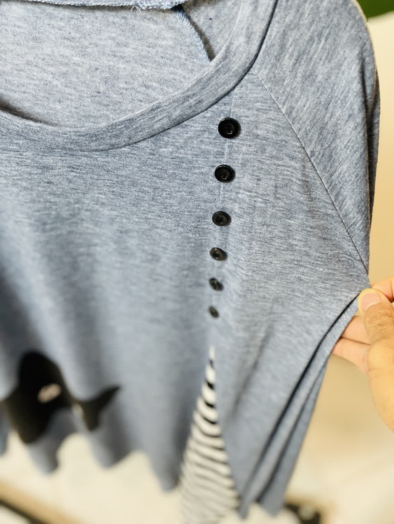 تونیک زنانه طرح گربه فانتزی آستینبلند