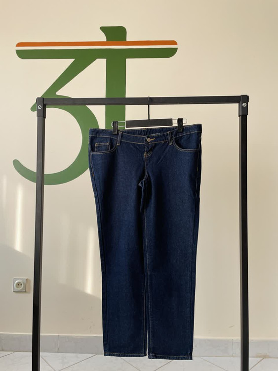 شلوار جین زنانه راسته سرمهای تیره | مناسب استایل روزمره