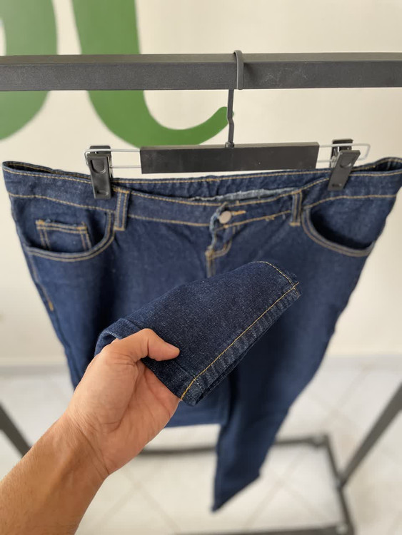 شلوار جین زنانه راسته سرمهای تیره | مناسب استایل روزمره