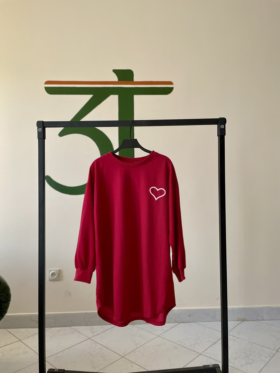 بلوز نخی پاییزی با طرح قلب 🤍