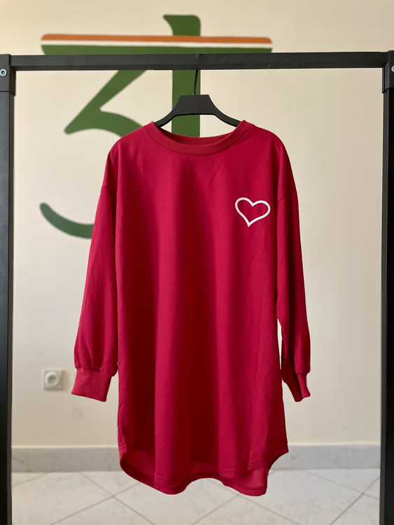 بلوز نخی پاییزی با طرح قلب 🤍