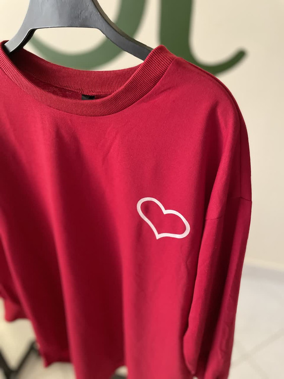 بلوز نخی پاییزی با طرح قلب 🤍