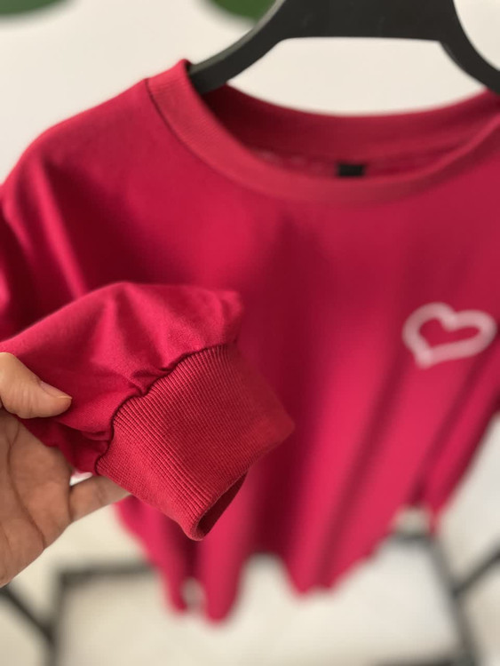 بلوز نخی پاییزی با طرح قلب 🤍