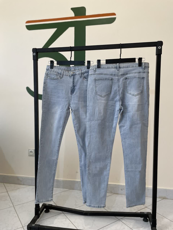 شلوار جین زنانه آبی روشن اسلیم فیت