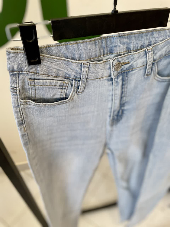 شلوار جین زنانه آبی روشن اسلیم فیت