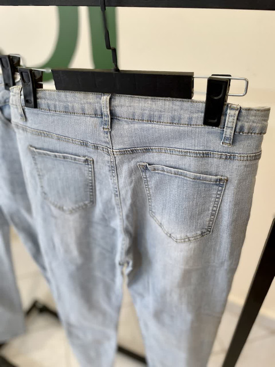 شلوار جین زنانه آبی روشن اسلیم فیت